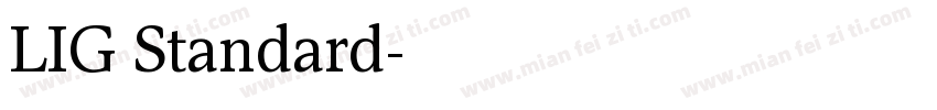 LIG Standard字体转换